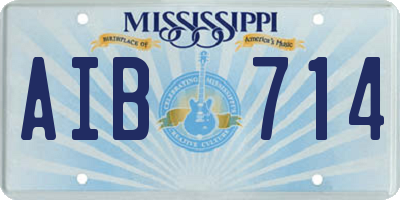 MS license plate AIB714