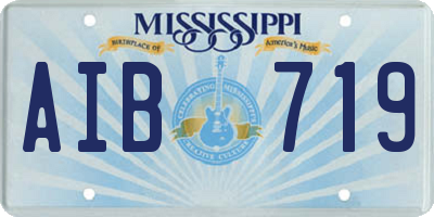 MS license plate AIB719