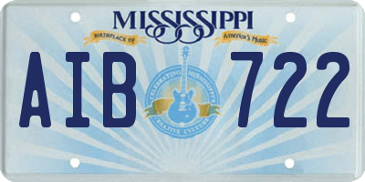 MS license plate AIB722