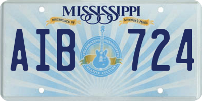 MS license plate AIB724
