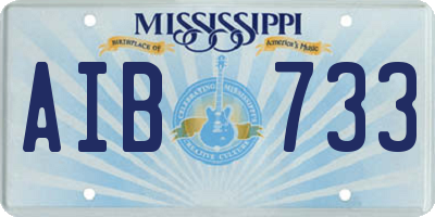 MS license plate AIB733