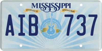 MS license plate AIB737