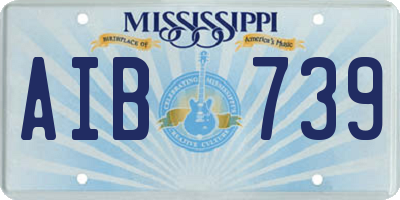 MS license plate AIB739