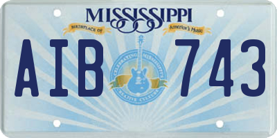 MS license plate AIB743