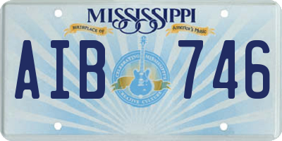 MS license plate AIB746
