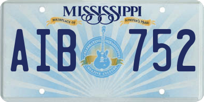 MS license plate AIB752
