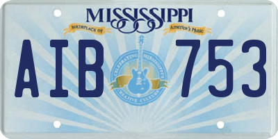 MS license plate AIB753