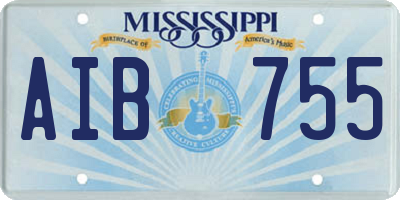 MS license plate AIB755