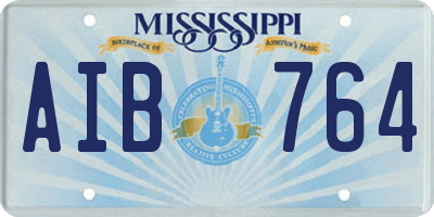 MS license plate AIB764