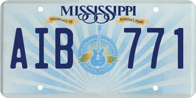 MS license plate AIB771