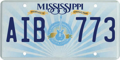 MS license plate AIB773