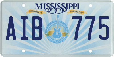 MS license plate AIB775