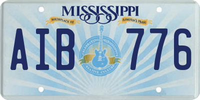 MS license plate AIB776