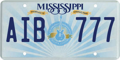 MS license plate AIB777