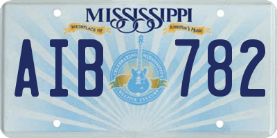 MS license plate AIB782