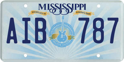 MS license plate AIB787