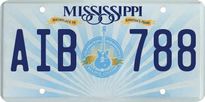 MS license plate AIB788