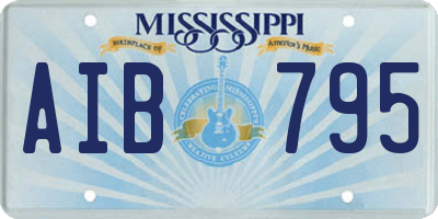 MS license plate AIB795