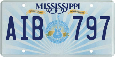 MS license plate AIB797