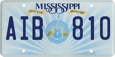 MS license plate AIB810
