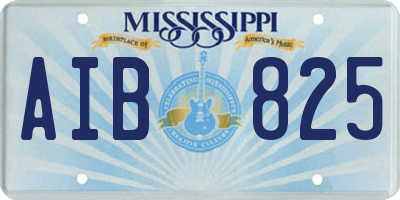 MS license plate AIB825