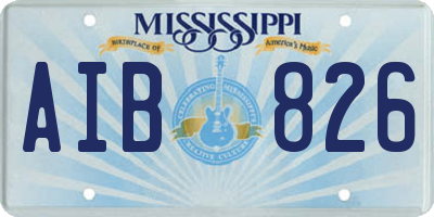MS license plate AIB826