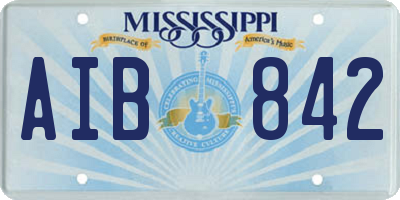 MS license plate AIB842