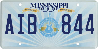 MS license plate AIB844