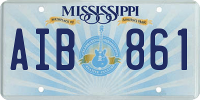 MS license plate AIB861