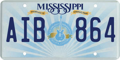 MS license plate AIB864