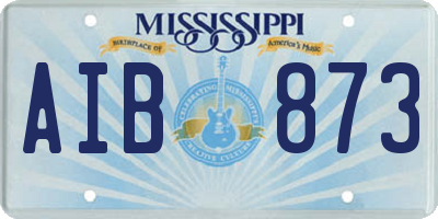 MS license plate AIB873