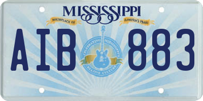 MS license plate AIB883