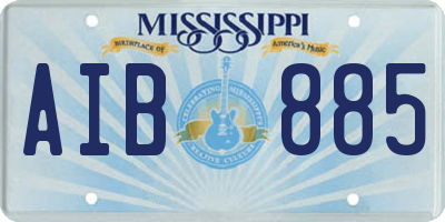 MS license plate AIB885