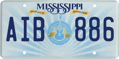 MS license plate AIB886