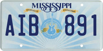 MS license plate AIB891