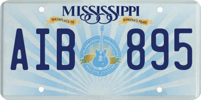 MS license plate AIB895