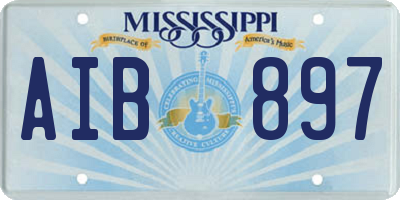 MS license plate AIB897