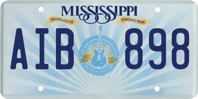 MS license plate AIB898