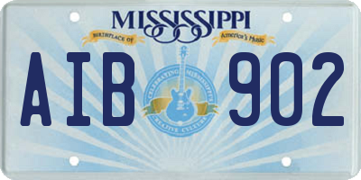 MS license plate AIB902