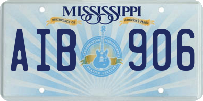 MS license plate AIB906