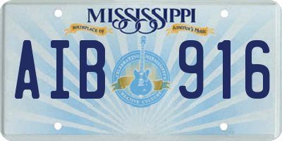 MS license plate AIB916