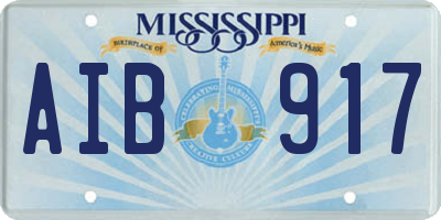 MS license plate AIB917