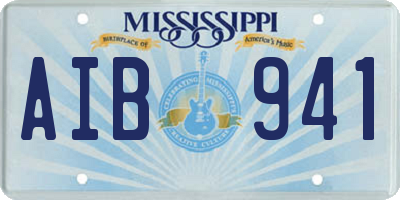 MS license plate AIB941