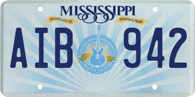 MS license plate AIB942