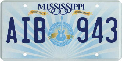 MS license plate AIB943