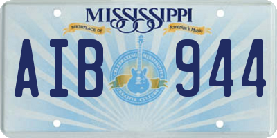 MS license plate AIB944