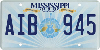 MS license plate AIB945