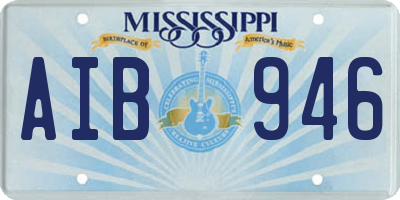 MS license plate AIB946