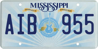 MS license plate AIB955