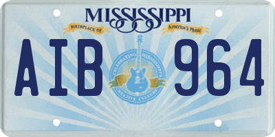 MS license plate AIB964